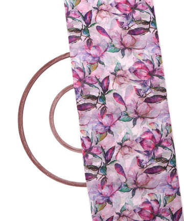 white colour floral print georgette fabric